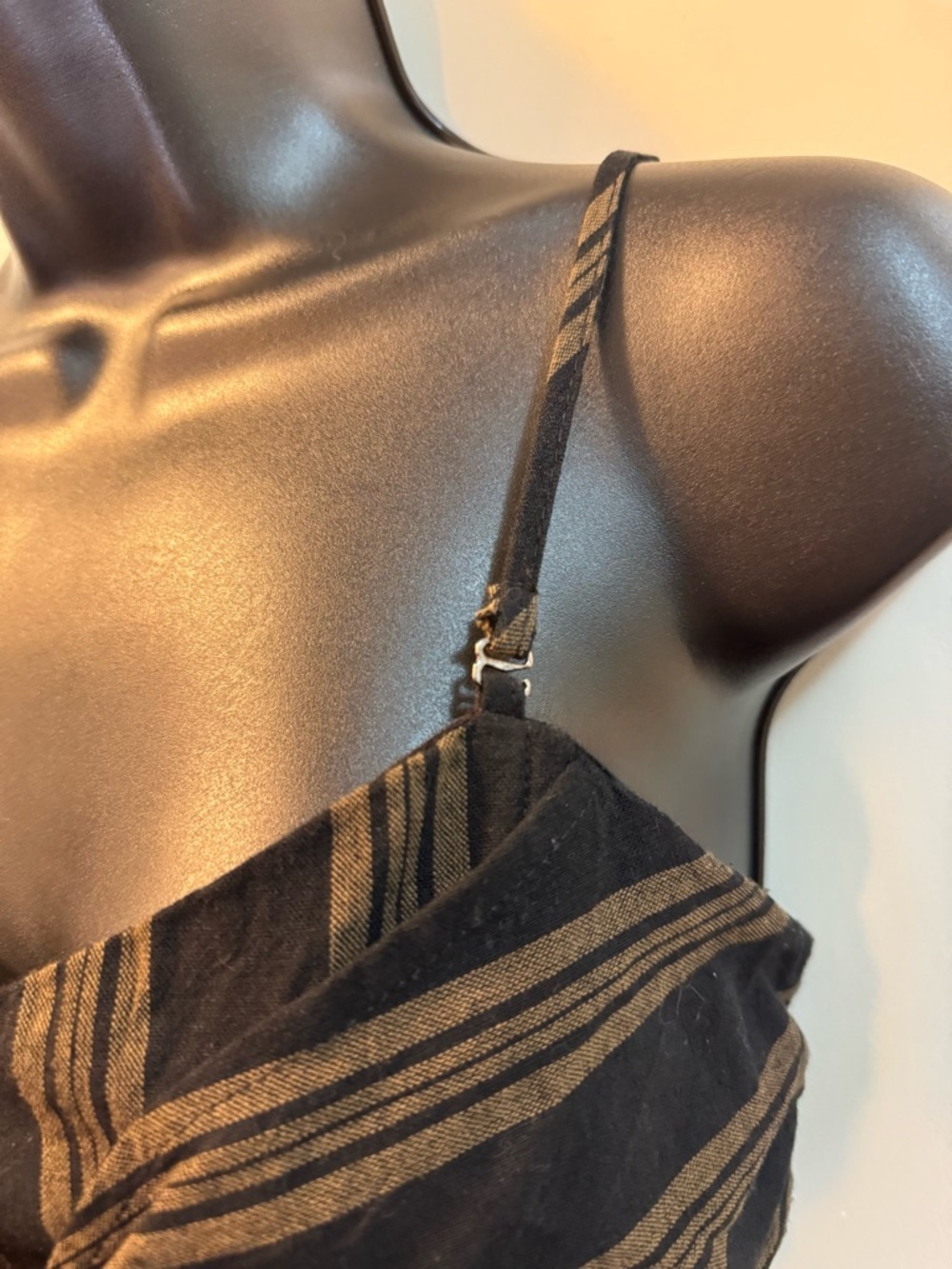 Lush Black & Tan Striped Tie-Front Jumpsuit - Size Large - Summer/Outdoor Ready - Picture 8 of 12